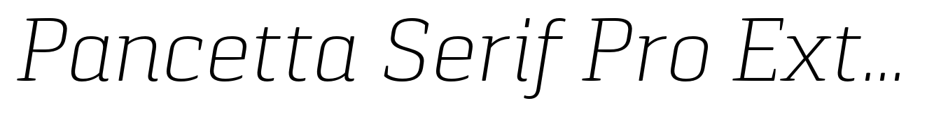Pancetta Serif Pro Extra Light Italic